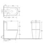 ARMAL WC školjka MJ-P-8057 monoblok RIMLESS, daska