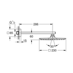 GROHE nadglavni tuš RAINSHOWER Allure 230 (26064000)