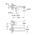 GROHE podžbukna jednoručna slavina za EUROSTYLE umivaonik (29097003) - krom