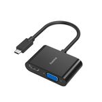 HAMA Video adapter, 2 u 1, USB-C utikač - VGA i HDMI™ utičnica, Ultra-HD 4K