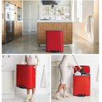 BRABANTIA kanta na pedalu 2X30L crvena 211522